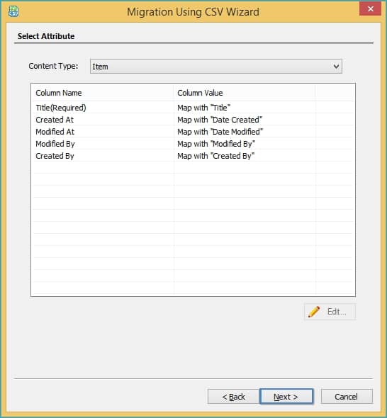 migrator tool will try to map the attribute